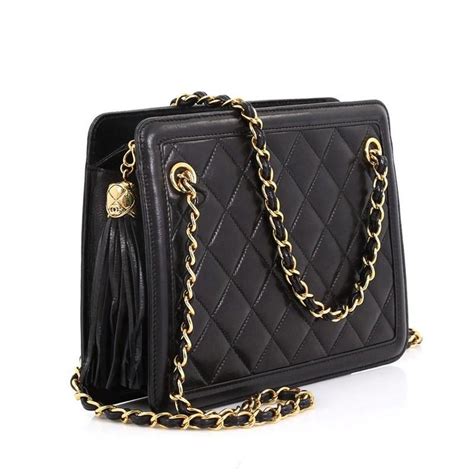 chanel vintage quilted tassle bag|old fashioned chanel bags.